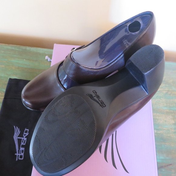 Dansko Left Bank Collection Women’s Tara Leather Napa Brown Platform Shoe 39 - Picture 2 of 9